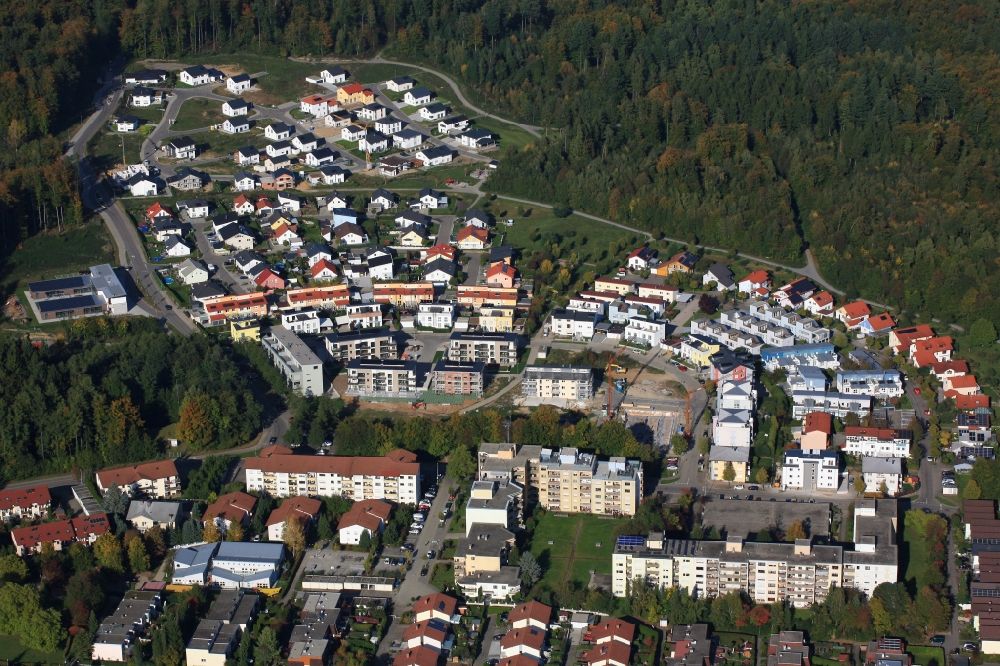 Aerial photograph Waldshut-Tiengen - District Bergstadt outside of the city in Waldshut-Tiengen in the state Baden-Wuerttemberg, Germany