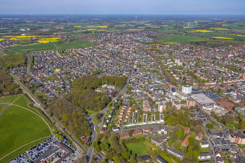 Hamm from the bird's eye view: District Bockum-Hoevel in the city in Hamm in the state North Rhine-Westphalia, Germany