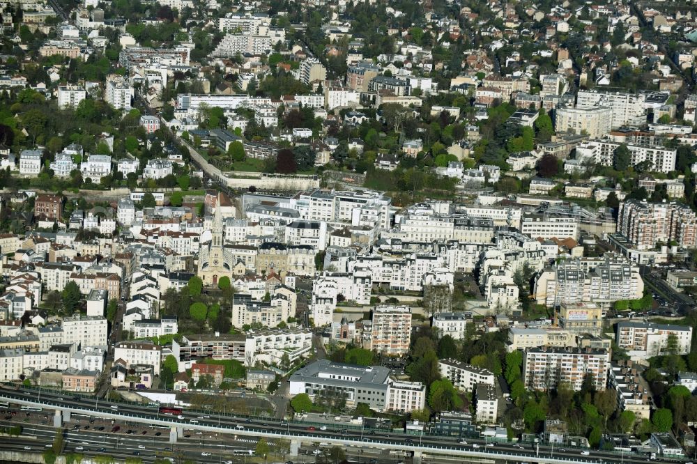 Aerial photograph Paris - District Boulogne-Billancourt in the city in Paris in Ile-de-France, France