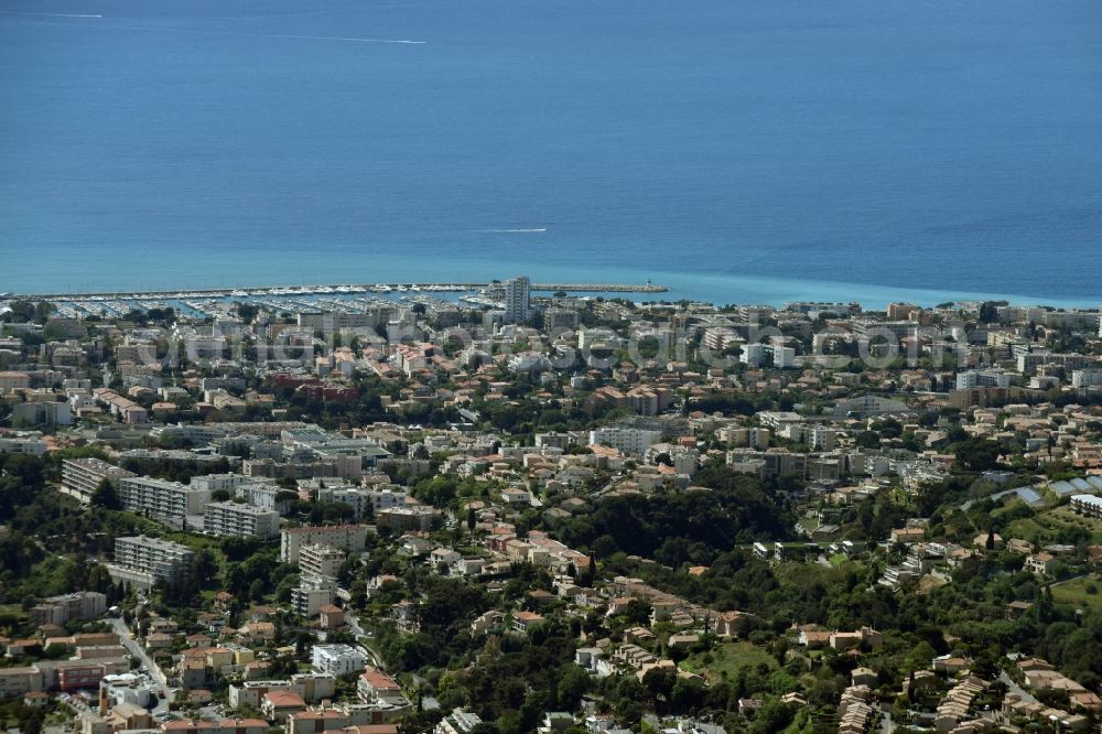 Aerial image Nizza - Nice - District Cagnes-sur-Mer in the city in Nice in Provence-Alpes-Cote d'Azur, France