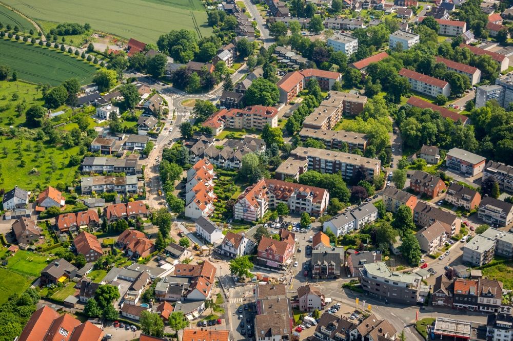 Bochum from above - District Eppendorf in Bochum in the state North Rhine-Westphalia, Germany