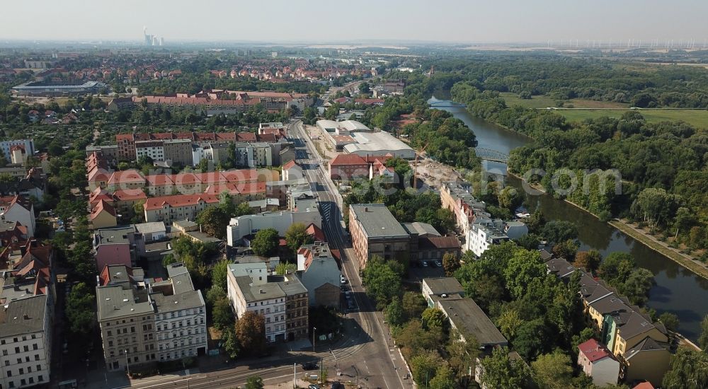 Aerial photograph Halle (Saale) - View of the district Glaucha in Halle ( Saale ) in the state Saxony-Anhalt