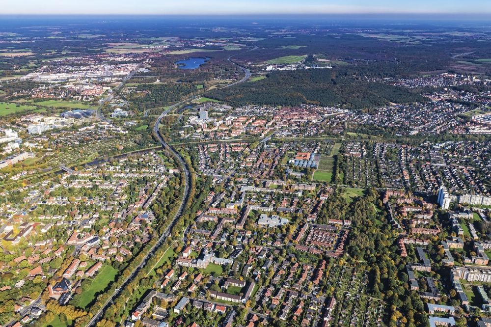 Aerial photograph Hannover - District Gross Buchholz in Hannover in the state Niedersachsen, Germany