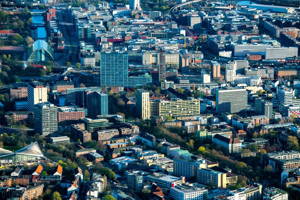 Aerial image Hamburg - Hammerbrook district in Hamburg, Germany