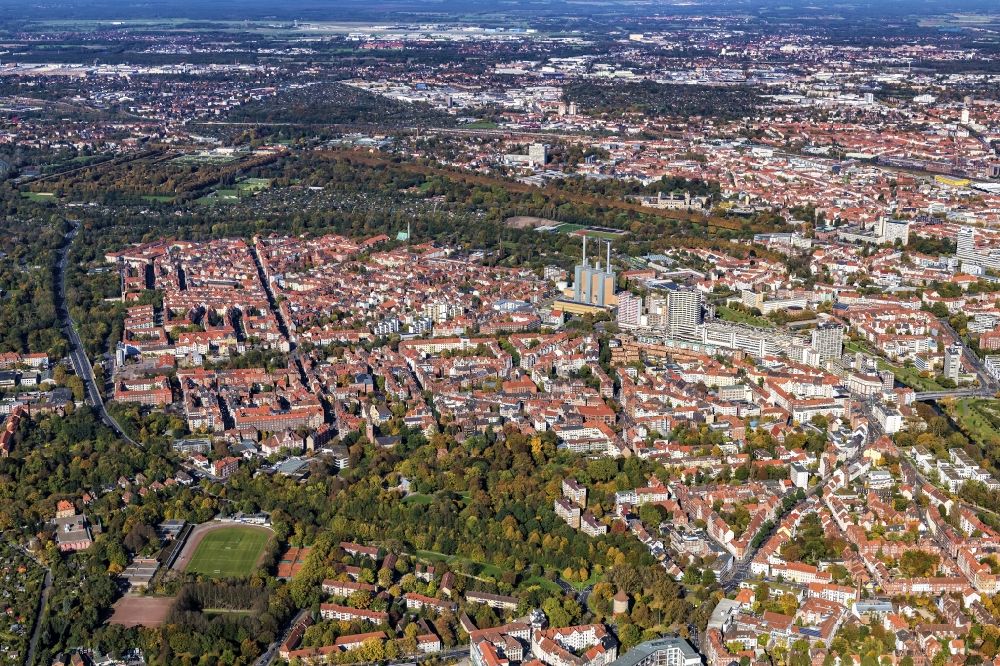 Hannover from above - District Linden - Nord in the city in the district Linden-Limmer in Hannover in the state Lower Saxony, Germany