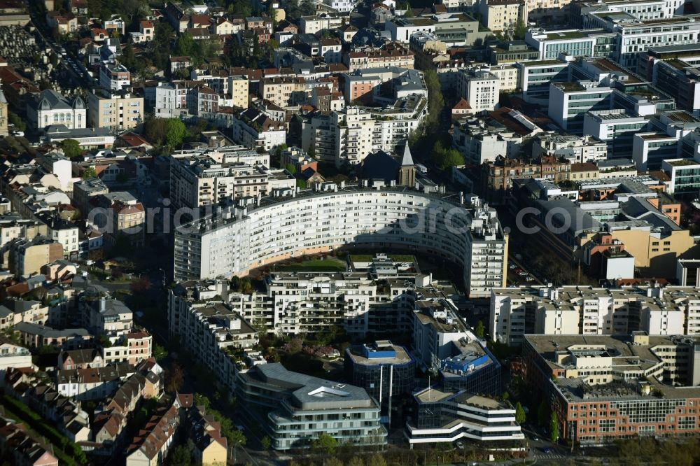 Aerial photograph Paris - District Suresnes in the city in Paris in Ile-de-France, France