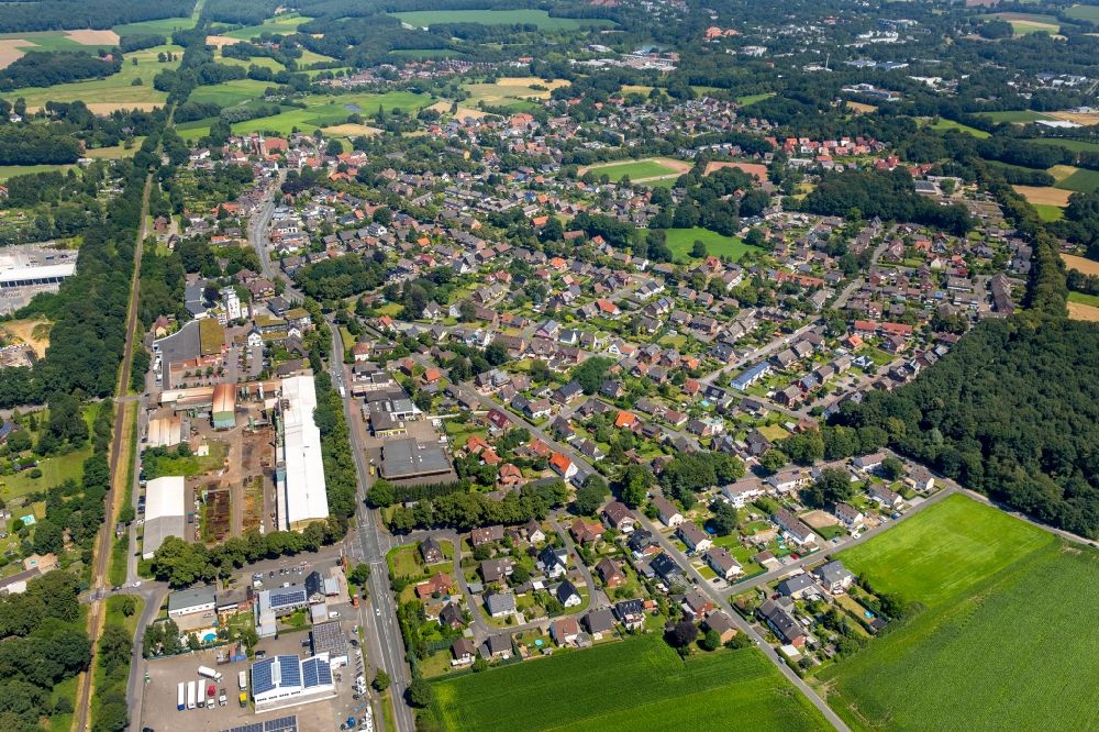 Dorsten from the bird's eye view: District Wulfen in the city in Dorsten in the state North Rhine-Westphalia