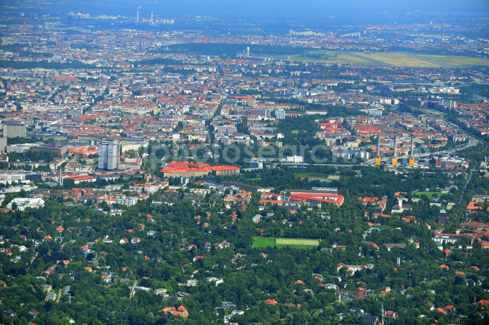 Aerial photograph Berlin - Partial view of the city and residential areas Grunewald Schmargendorf in destrict Charlottenburg-Wilmersdorf of Berlin