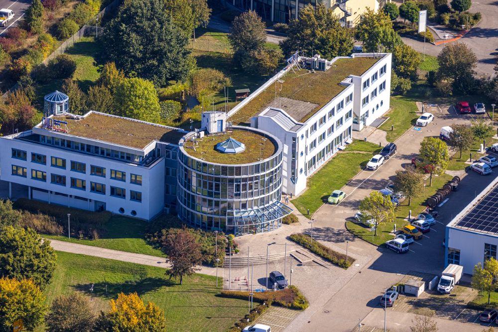 Aerial image Unna - Office building on Heinrich-Hertz-Strasse in the district Industriepark Unna in Unna at Ruhrgebiet in the state North Rhine-Westphalia, Germany