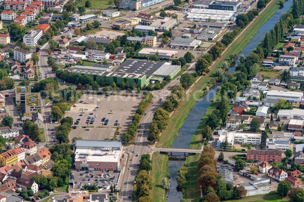 Aerial photograph Emmendingen - The city center in the downtown area in Emmendingen in the state Baden-Wurttemberg, Germany