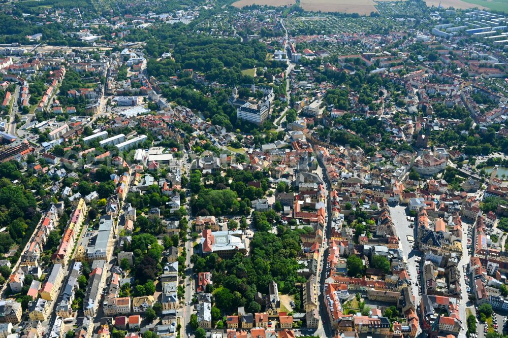 Aerial image Altenburg - The city center in the downtown area in Altenburg in the state Thuringia, Germany