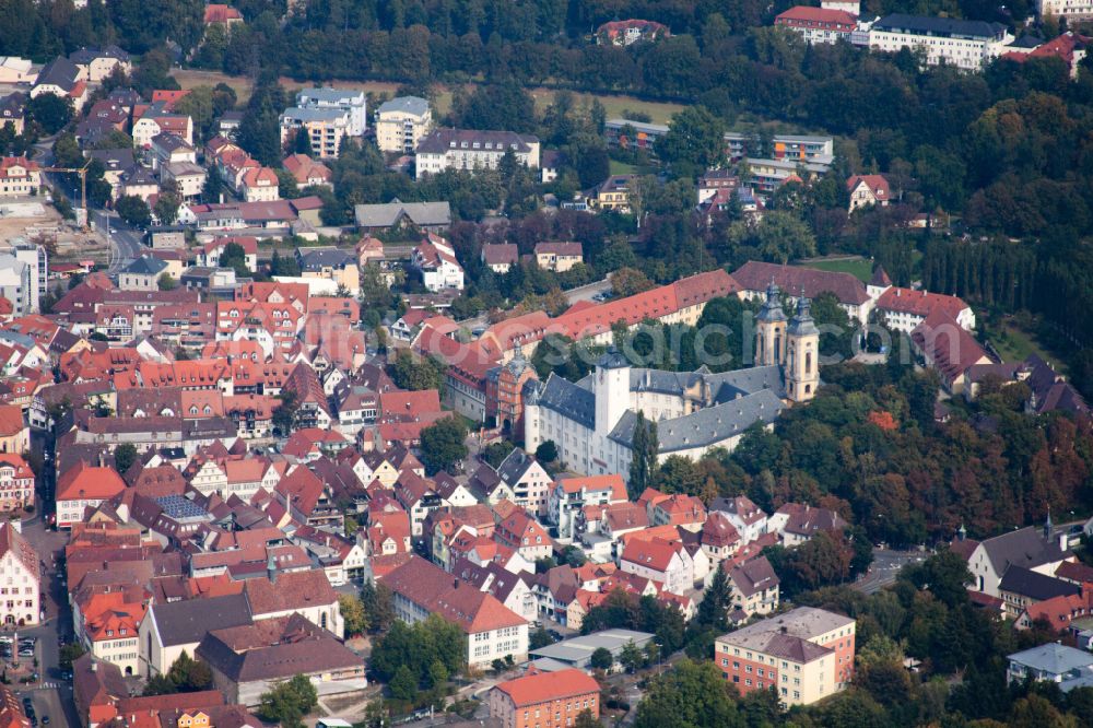Bad Mergentheim from the bird's eye view: The city center in the downtown area in Bad Mergentheim in the state Baden-Wuerttemberg, Germany