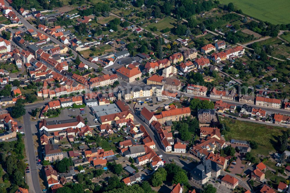 Aerial photograph Ballenstedt - the city center in the downtown area in Ballenstedt in the state Saxony-Anhalt, Germany