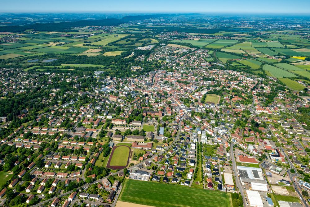 Aerial photograph Bückeburg - The city center in the downtown area in Bueckeburg in the state Lower Saxony, Germany