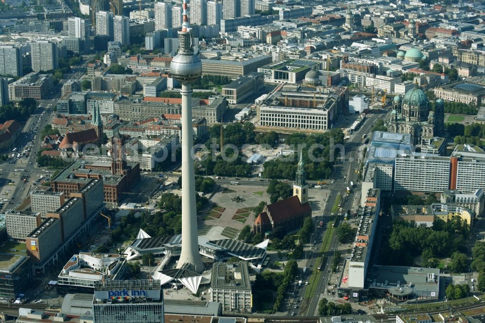 Berlin from above - The city center city east on tv - Tower in the downtown are in Berlin in Germany