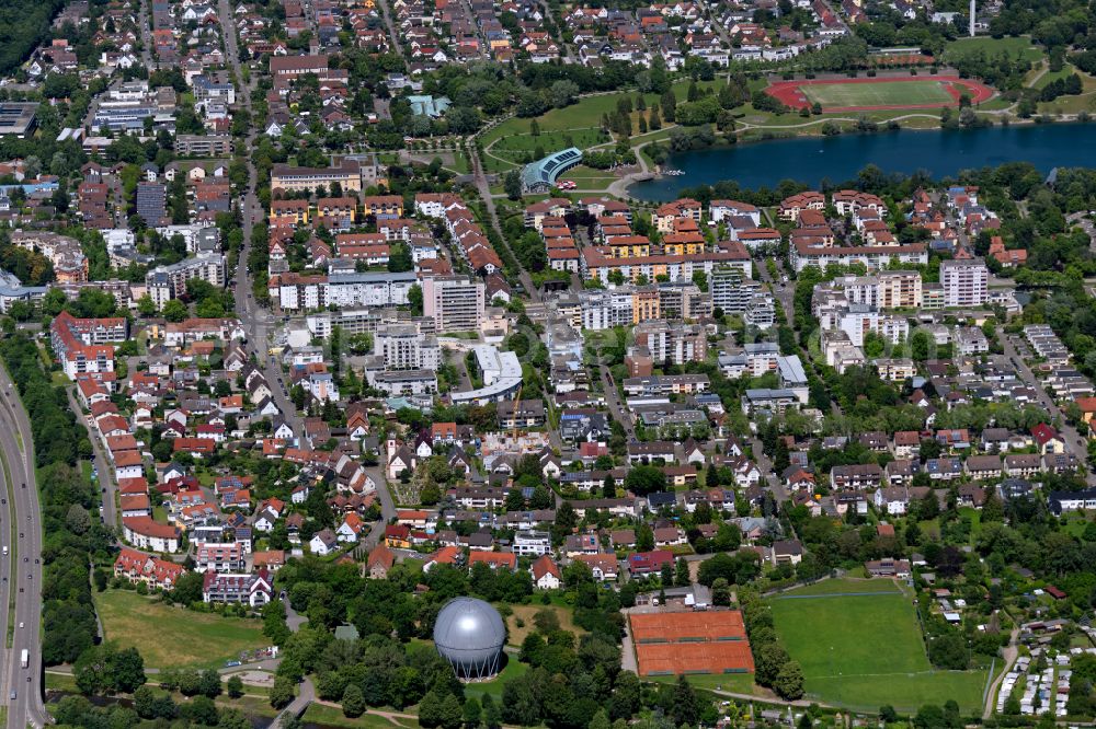 Aerial image Betzenhausen - The city center in the downtown area in Betzenhausen in the state Baden-Wuerttemberg, Germany