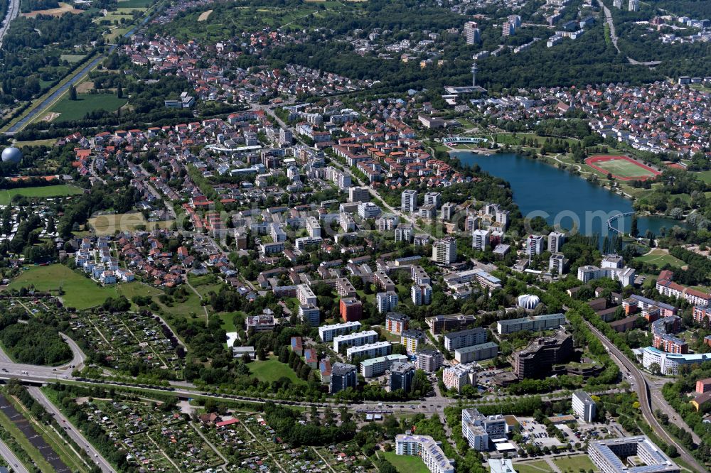 Aerial photograph Betzenhausen - The city center in the downtown area in Betzenhausen in the state Baden-Wuerttemberg, Germany