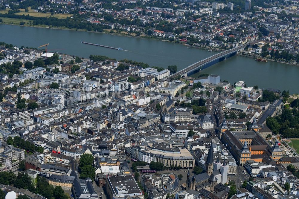 Bonn from above - The city center in the downtown area in Bonn in the state North Rhine-Westphalia, Germany
