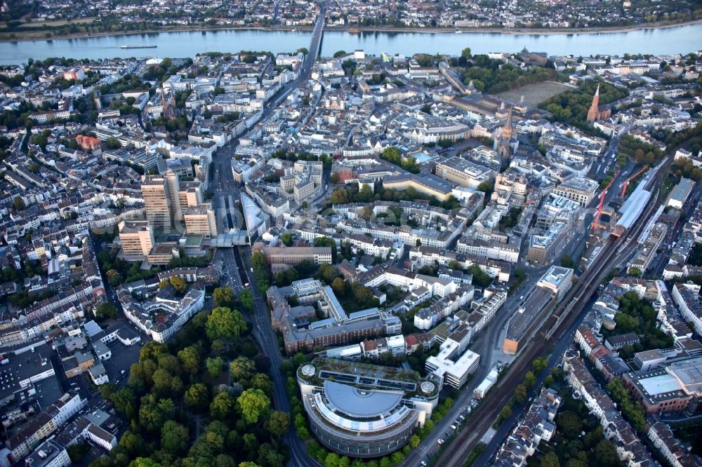 Bonn from the bird's eye view: The city center in the downtown area in Bonn in the state North Rhine-Westphalia, Germany