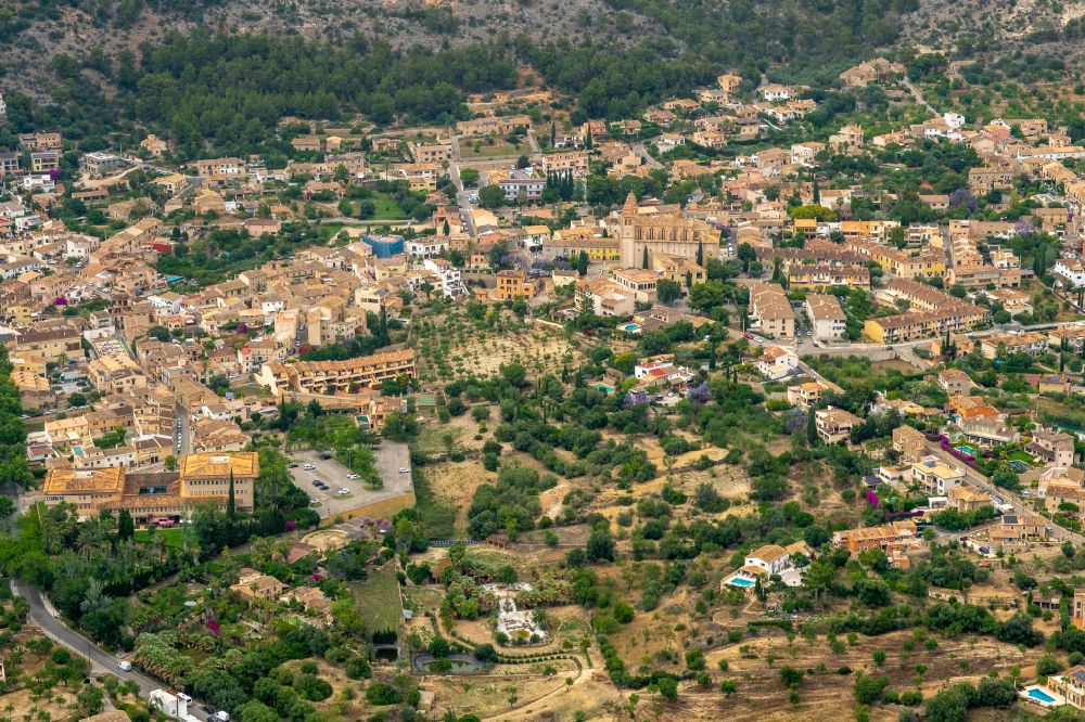 Aerial image Calvia - The city center in the downtown area in Calvia in Balearic island of Mallorca, Spain