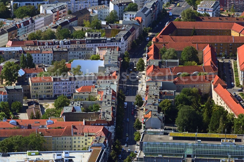 Aerial photograph Berlin - The city center in the downtown area along the Bahnhofstrasse in the district Koepenick in Berlin, Germany