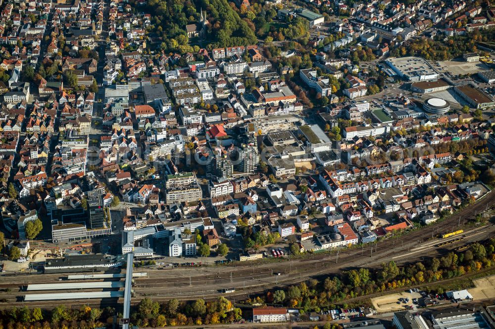 Aerial photograph Faurndau - The city center in the downtown area in Faurndau in the state Baden-Wuerttemberg, Germany