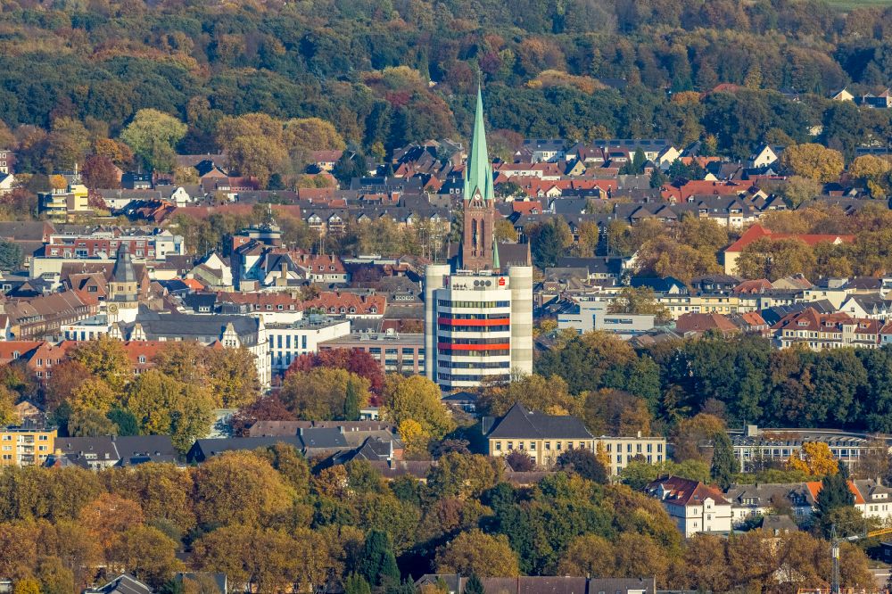 Aerial photograph Gelsenkirchen-Nord - The city center in the downtown area in Gelsenkirchen-Nord in the state North Rhine-Westphalia, Germany