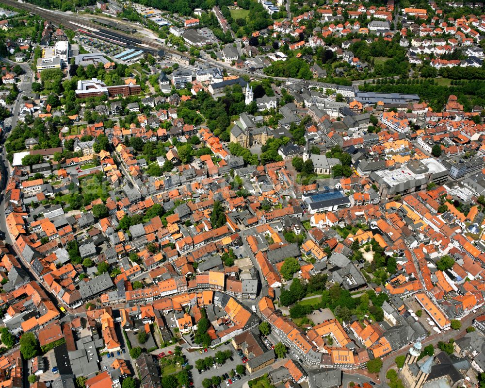 Aerial photograph Georgenberg - The city center in the downtown area in Georgenberg in the state Lower Saxony, Germany