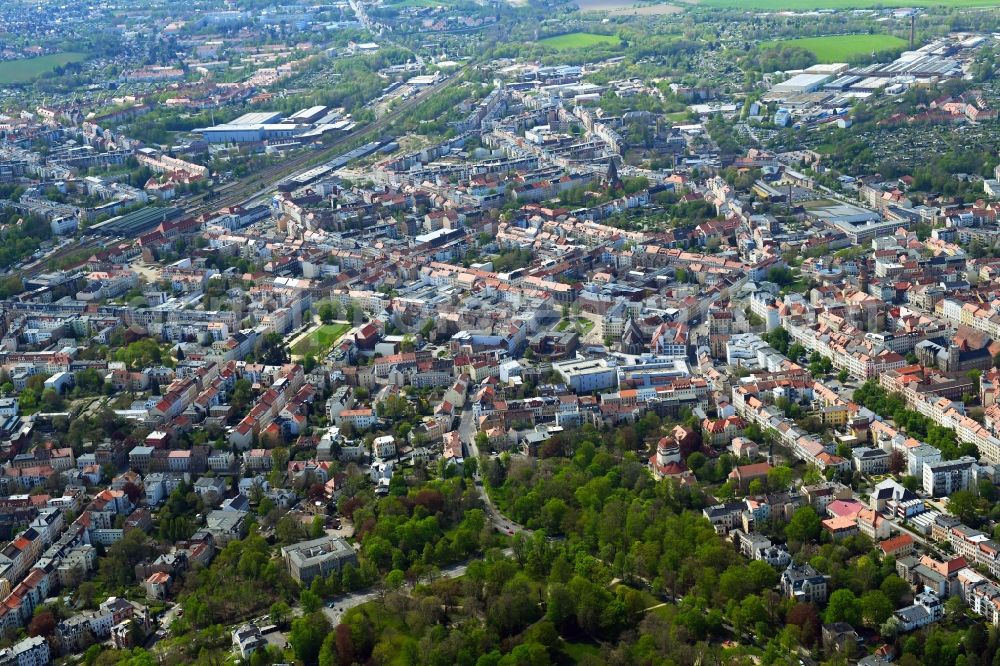 Aerial photograph Görlitz - The city center in the downtown area in Goerlitz in the state Saxony, Germany