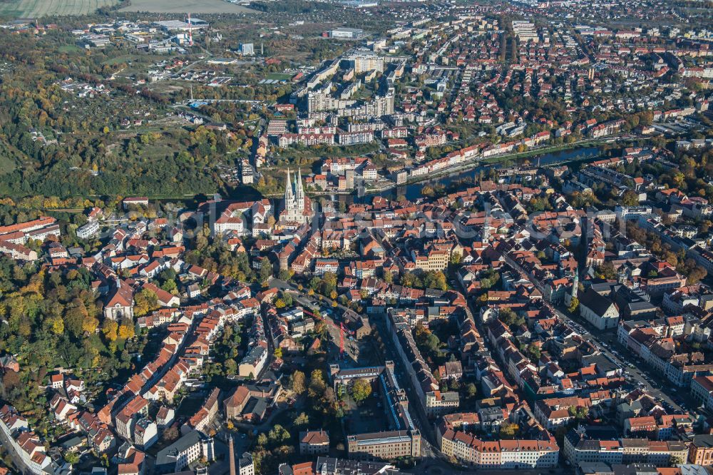 Görlitz from the bird's eye view: The city center in the downtown area in Goerlitz in the state Saxony, Germany
