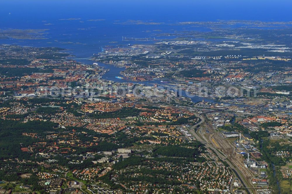 Aerial photograph Göteborg - The city center in the downtown are in Gothenburg in Sweden