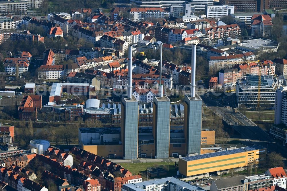 Aerial image Hannover - The city center in the downtown area in Hannover in the state Lower Saxony, Germany