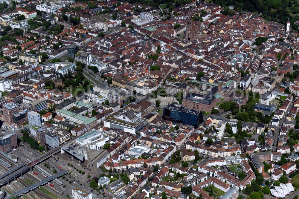 Haslach from the bird's eye view: The city center in the downtown area in Haslach in the state Baden-Wuerttemberg, Germany
