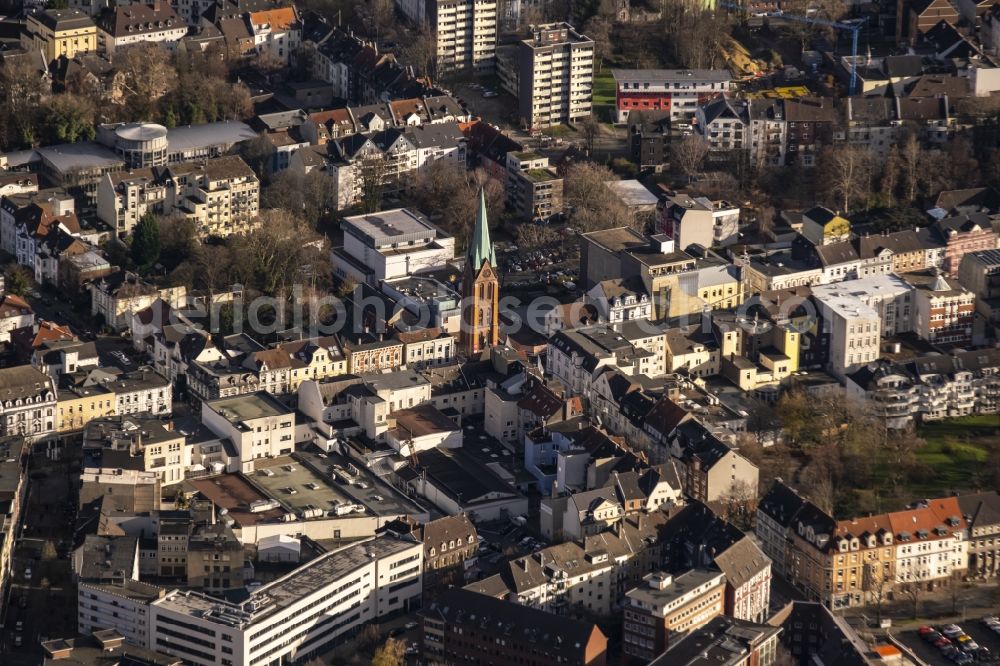 Aerial photograph Herne - The city center in the downtown area in Herne at Ruhrgebiet in the state North Rhine-Westphalia, Germany