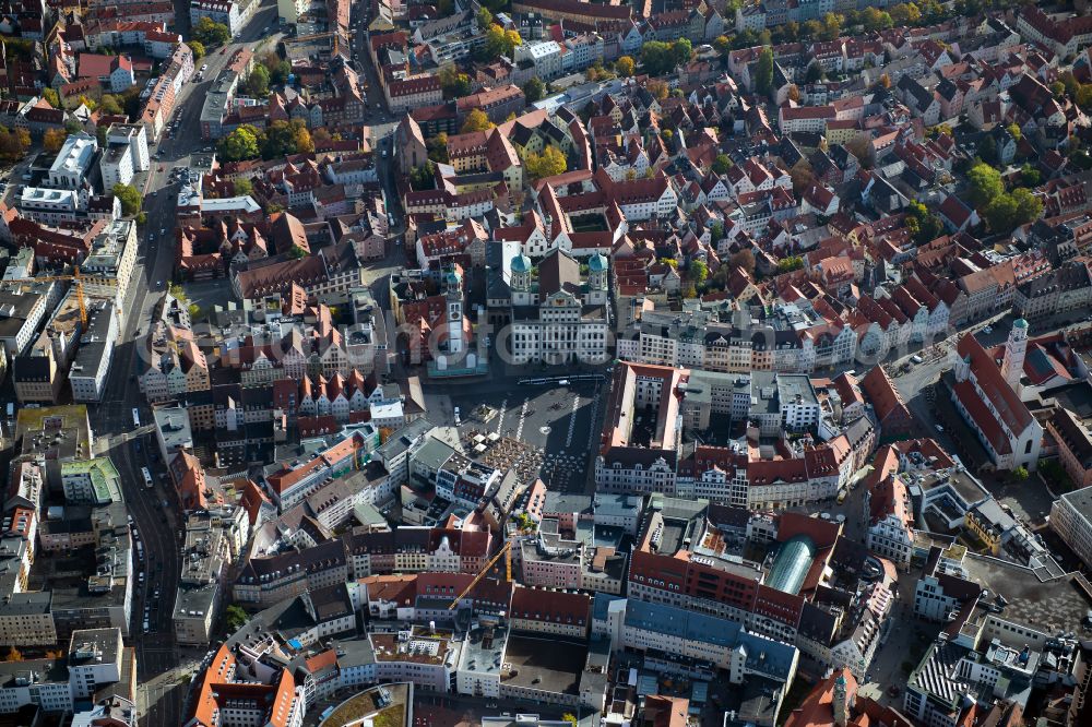 Aerial photograph Jakobervorstadt-Süd - The city center in the downtown area in Jakobervorstadt-Süd in the state Bavaria, Germany
