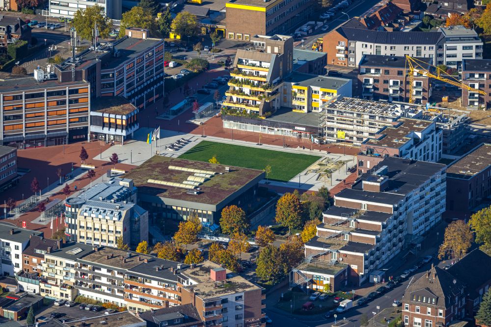 Aerial image Kamp-Lintfort - The city center in the downtown area in Kamp-Lintfort at Ruhrgebiet in the state North Rhine-Westphalia, Germany