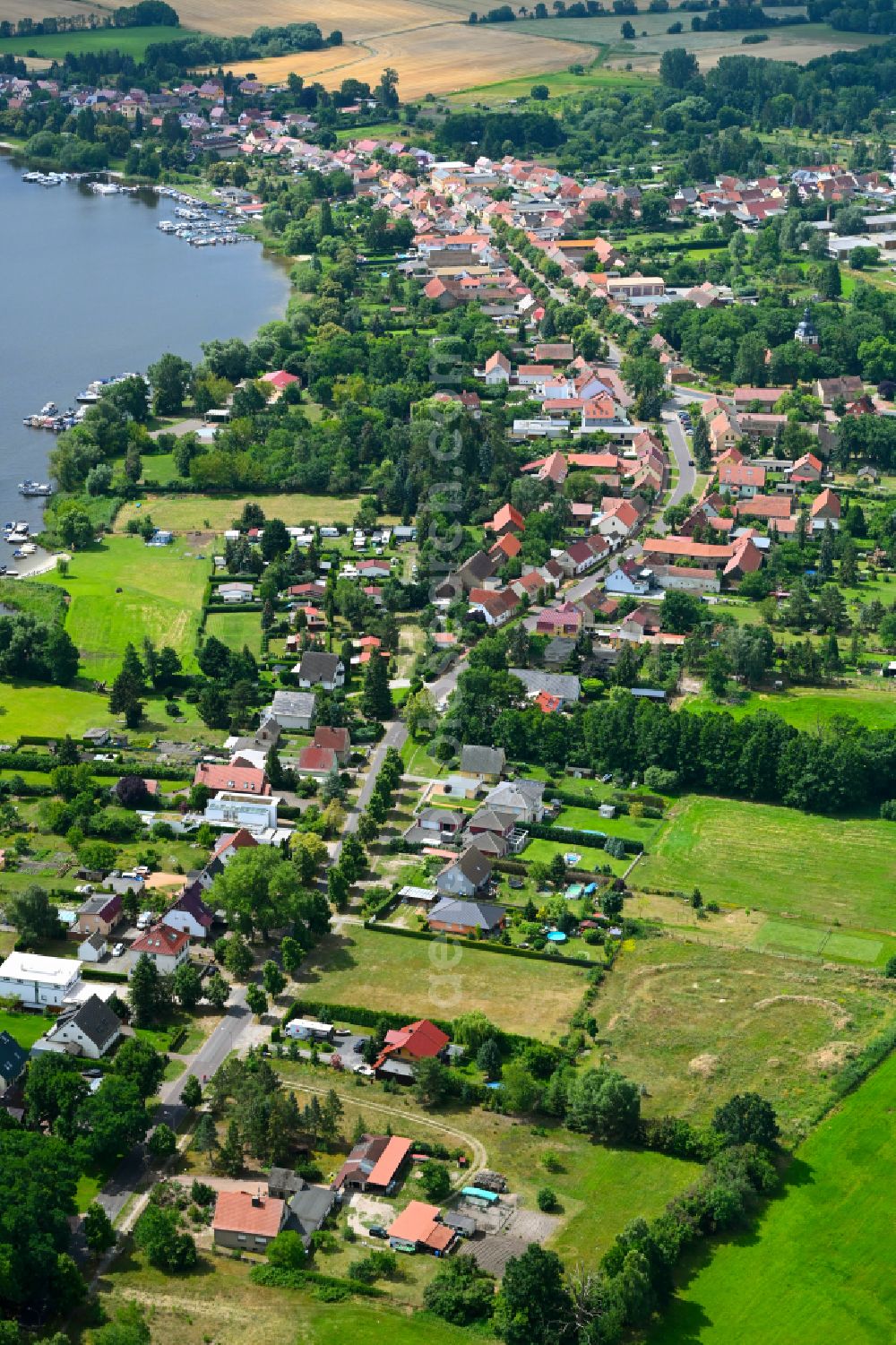 Aerial photograph Kirchmöser - The city center in the downtown area in Kirchmöser in the state Brandenburg, Germany