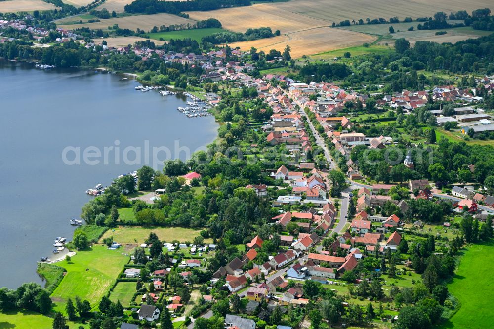 Kirchmöser from above - The city center in the downtown area in Kirchmöser in the state Brandenburg, Germany