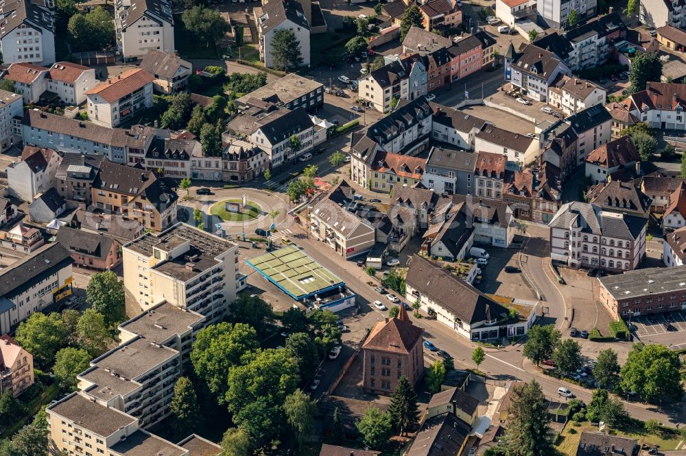 Lahr/Schwarzwald from the bird's eye view: The city center in the downtown area in Lahr/Schwarzwald in the state Baden-Wuerttemberg, Germany