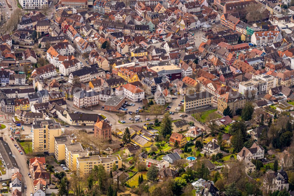 Lahr/Schwarzwald from the bird's eye view: The city center in the downtown area in Lahr/Schwarzwald in the state Baden-Wuerttemberg, Germany