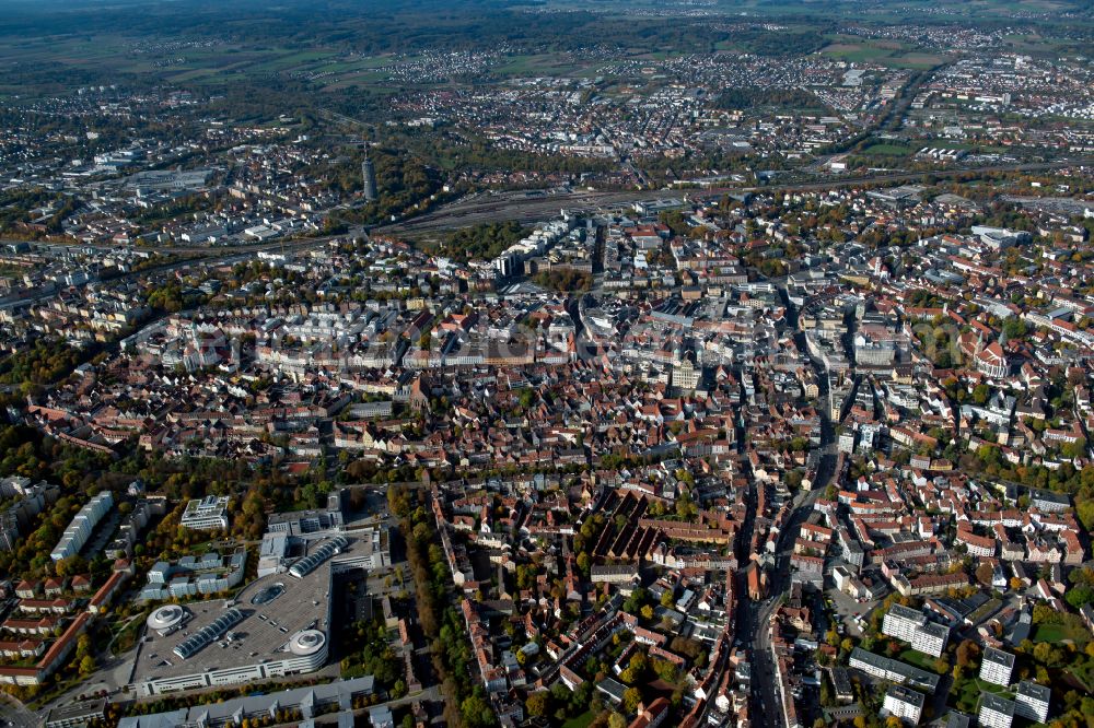 Aerial image Lechviertel - Östliches Ulrichsviertel - The city center in the downtown area in Lechviertel - Östliches Ulrichsviertel in the state Bavaria, Germany