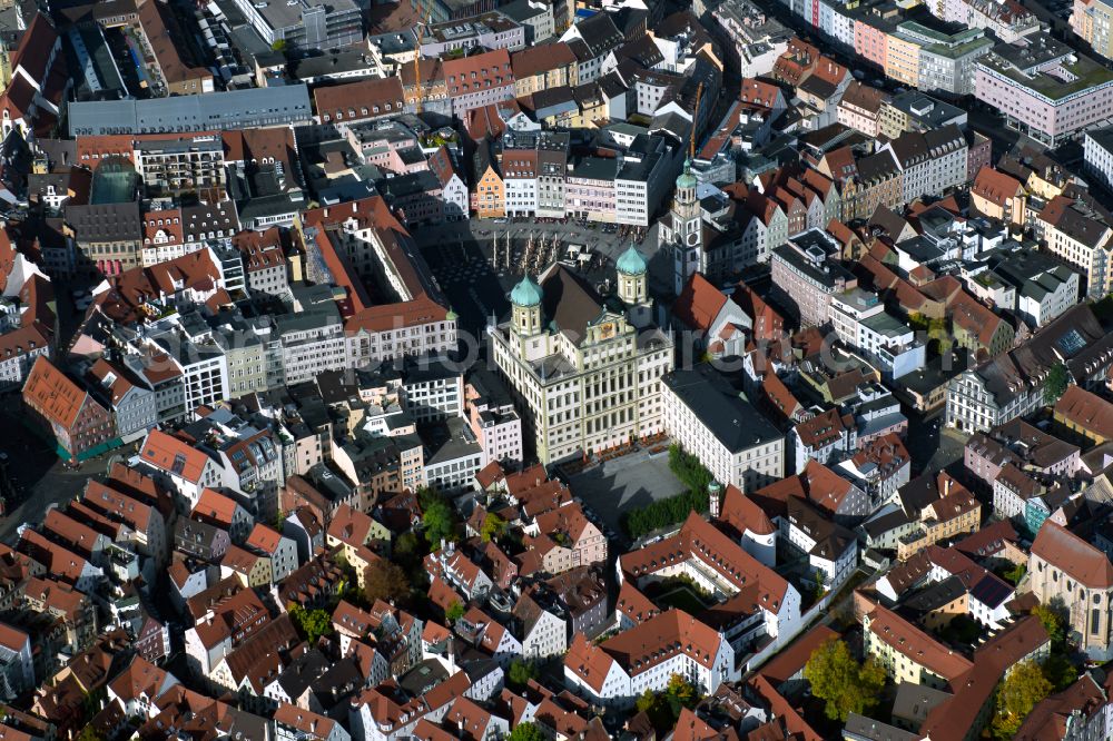 Lechviertel - Östliches Ulrichsviertel from above - The city center in the downtown area in Lechviertel - Östliches Ulrichsviertel in the state Bavaria, Germany