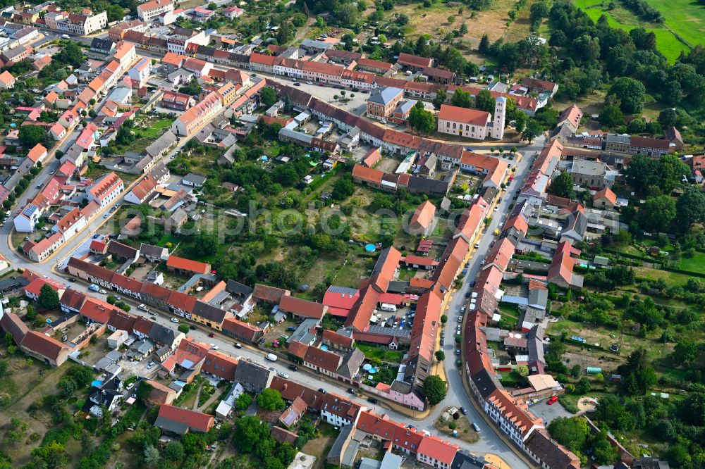 Aerial image Liebenwalde - The city center in the downtown area in Liebenwalde in the state Brandenburg, Germany