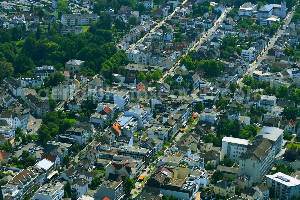 Neheim from above - The city center in the downtown area in Neheim at Sauerland in the state North Rhine-Westphalia, Germany