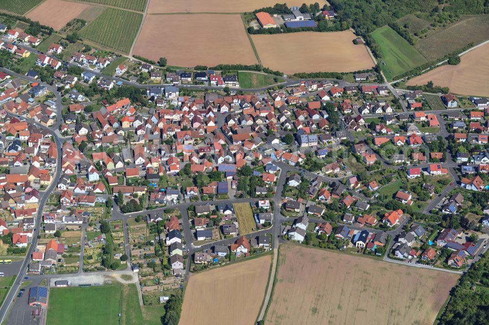 Aerial photograph Oberleinach - The city center in the downtown area in Oberleinach in the state Bavaria, Germany