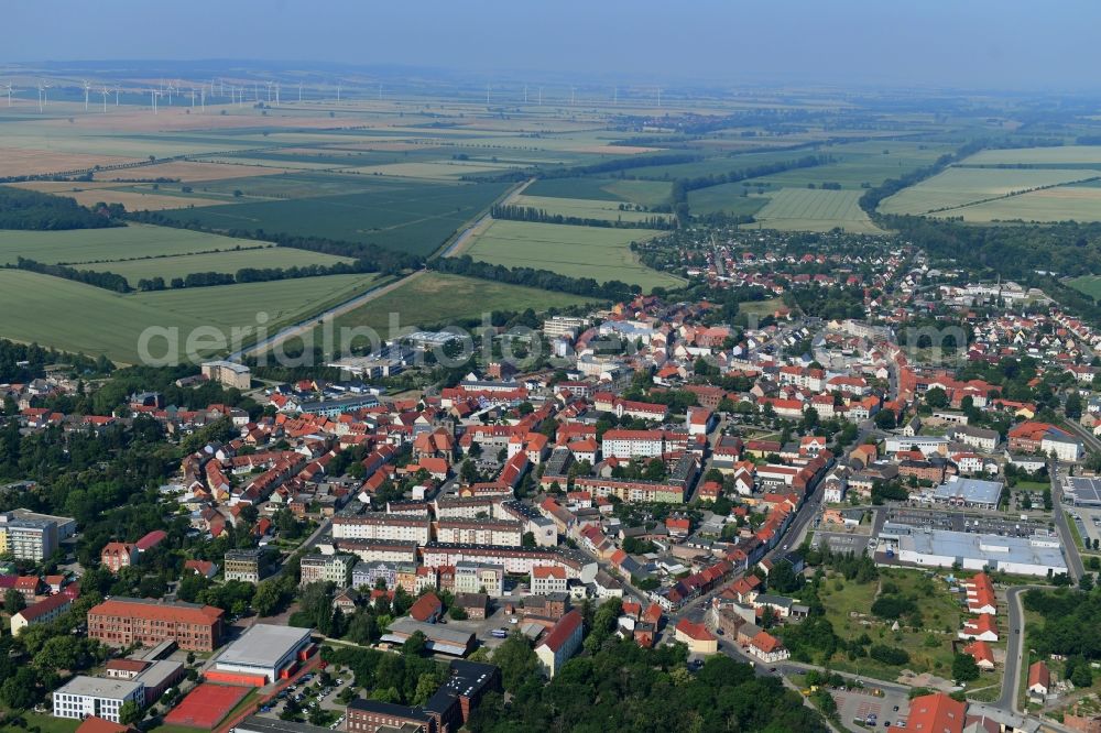 Oschersleben (Bode) from the bird's eye view: The city center in the downtown area in Oschersleben (Bode) in the state Saxony-Anhalt, Germany