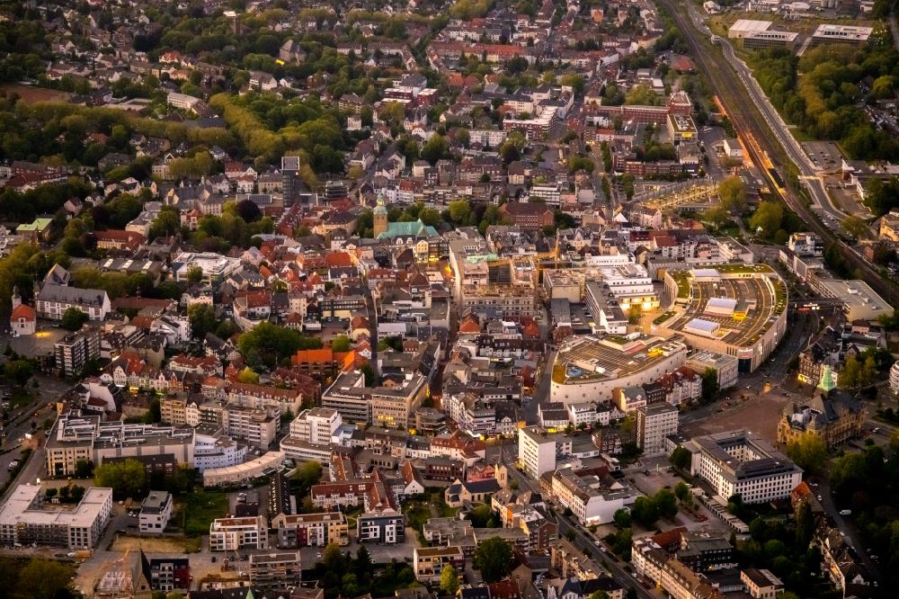 Aerial image Recklinghausen - The city center in the downtown are in Recklinghausen in the state North Rhine-Westphalia
