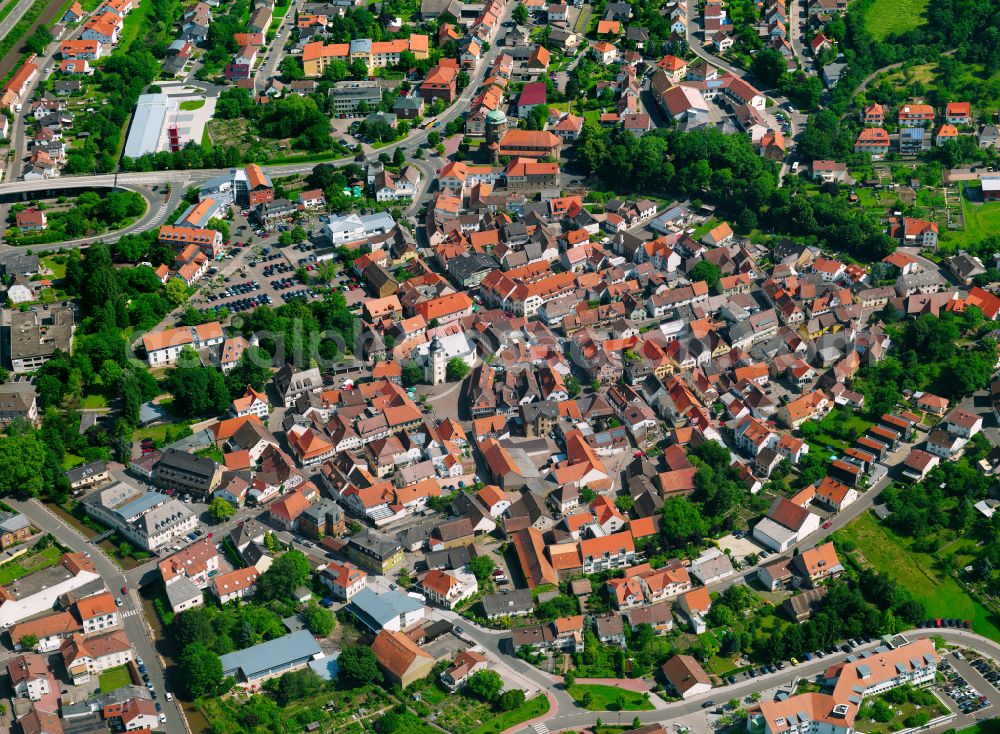 Aerial photograph Rockenhausen - The city center in the downtown area in Rockenhausen in the state Rhineland-Palatinate, Germany