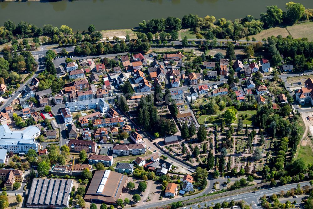 Aerial image Sendelbach - The city center in the downtown area in Sendelbach in the state Bavaria, Germany