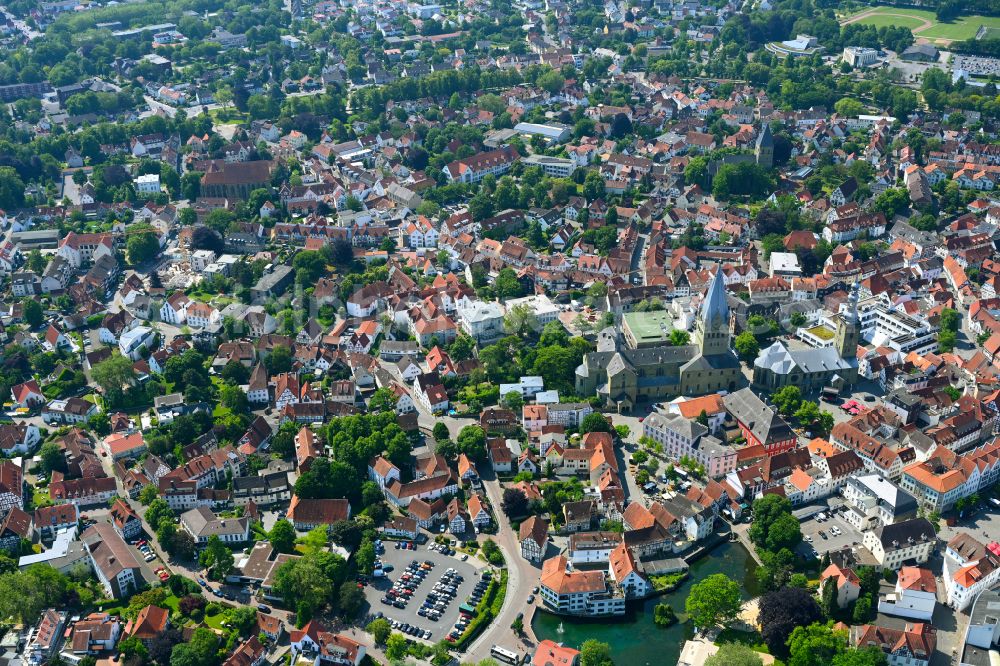 Soest from the bird's eye view: The city center in the downtown area in Soest in the state North Rhine-Westphalia, Germany